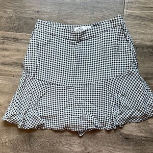 Hollister Monochrome Gingham Mini Skirt